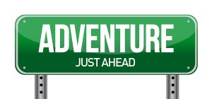 adventure road sign
